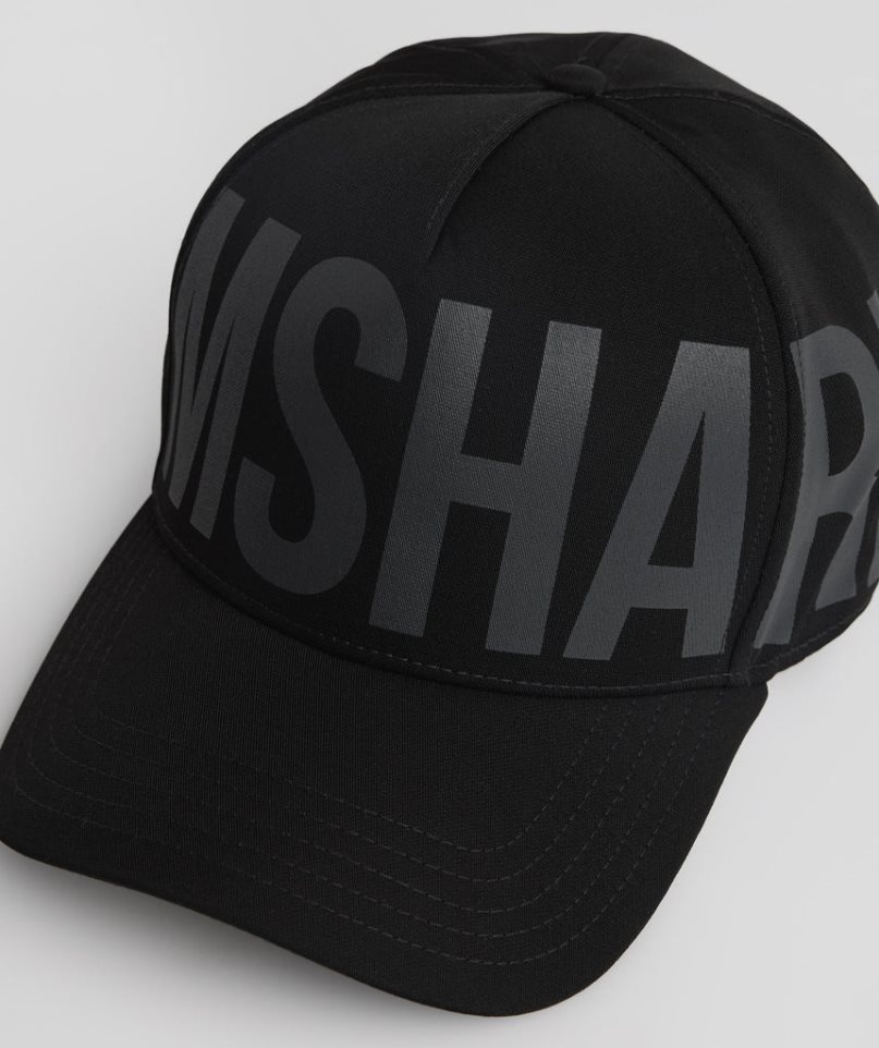 Gymshark Logo Trucker Caps Black | CA 35A10N